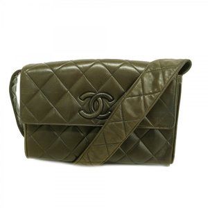 Chanel Shoulder Bag Matelasse Lambskin Black Women's P996682